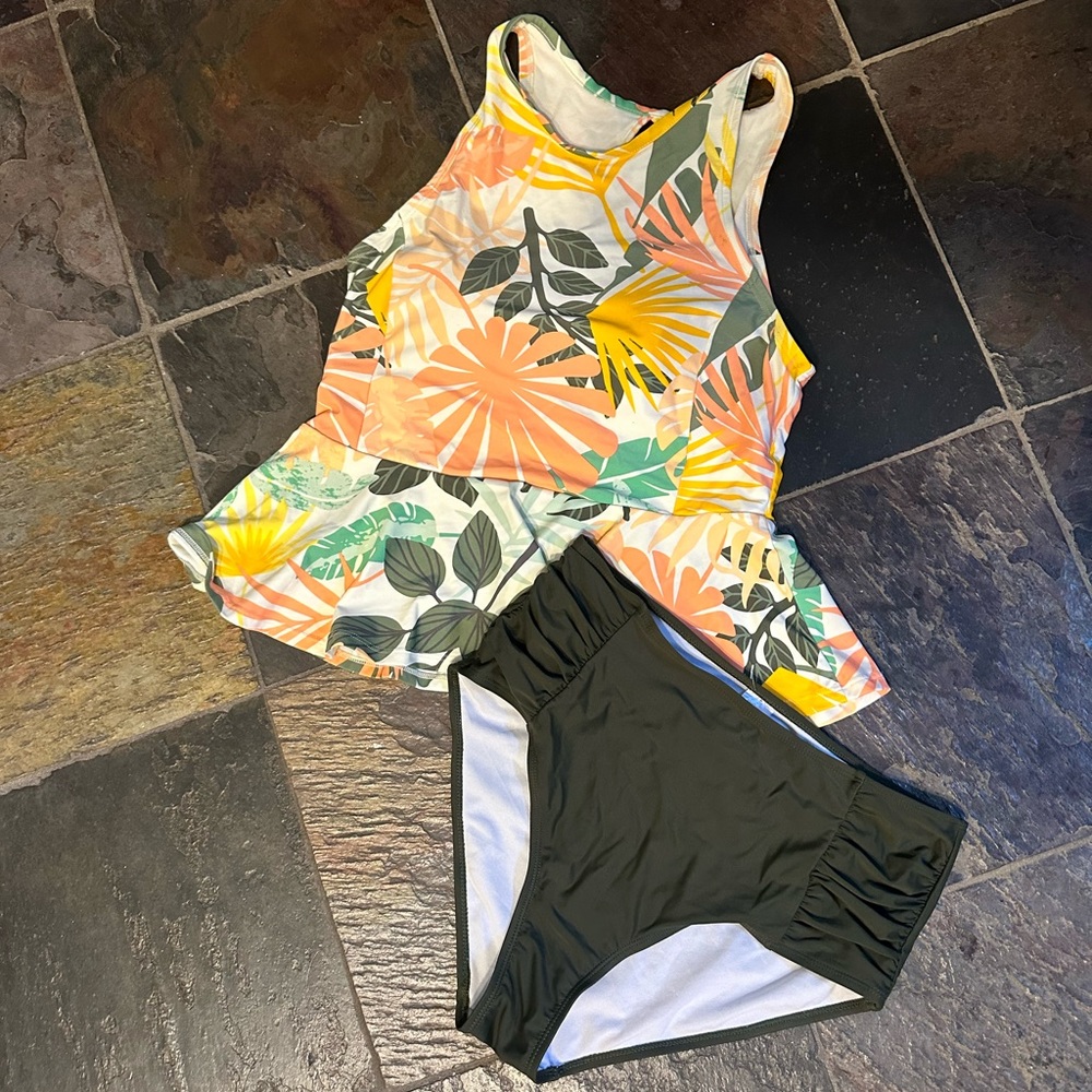 Matilda Jane top and green matched bottoms